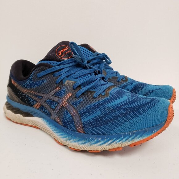 Asics Mens Gel‎ Nimbus 23 Athletic Running Sneakers Size 10.5 Blue Workout Gym - Picture 1 of 13
